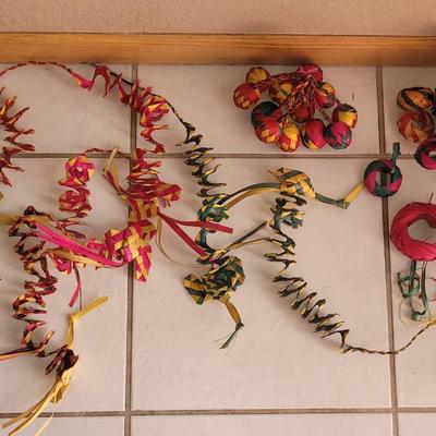 Vintage Mexican Woven Decorations