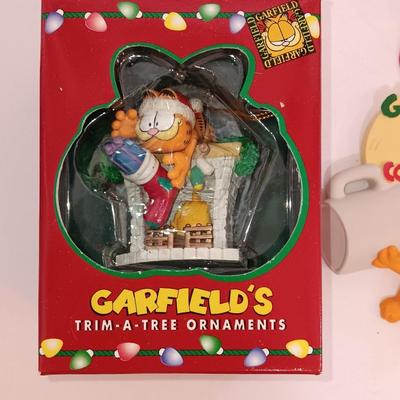 Collectible Garfield ornaments Garfield trim a tree ornament and Gimme more coffee anytime use