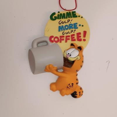 Collectible Garfield ornaments Garfield trim a tree ornament and Gimme more coffee anytime use