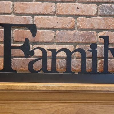 Metal Family Sign with 2 Bases