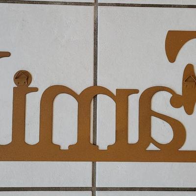 Metal Family Sign with 2 Bases
