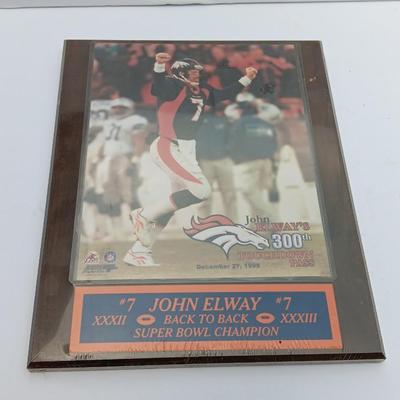 #7 John Elway xxxii Back to Back Super Bowl Champion plaque still in plastic wrap Denver Broncos Football