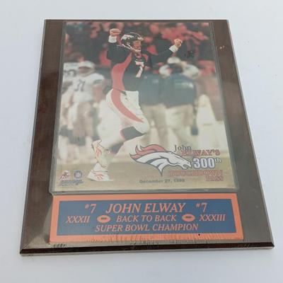 #7 John Elway xxxii Back to Back Super Bowl Champion plaque still in plastic wrap Denver Broncos Football