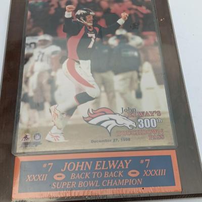 #7 John Elway xxxii Back to Back Super Bowl Champion plaque still in plastic wrap Denver Broncos Football