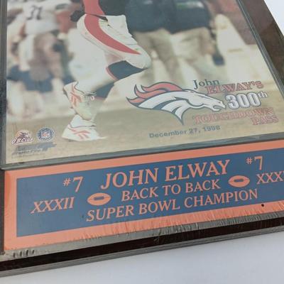 #7 John Elway xxxii Back to Back Super Bowl Champion plaque still in plastic wrap Denver Broncos Football