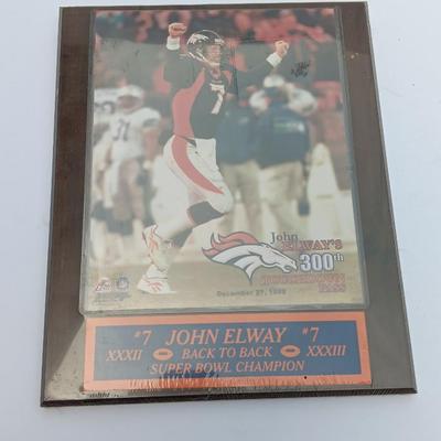 #7 John Elway xxxii Back to Back Super Bowl Champion plaque still in plastic wrap Denver Broncos Football