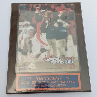 #7 John Elway xxxii Back to Back Super Bowl Champion plaque still in plastic wrap Denver Broncos Football