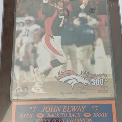 #7 John Elway xxxii Back to Back Super Bowl Champion plaque still in plastic wrap Denver Broncos Football