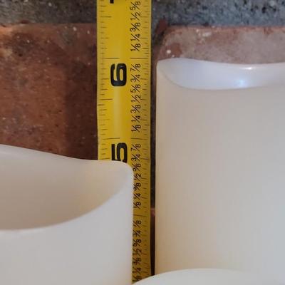 Group of Faux Candles and Holders