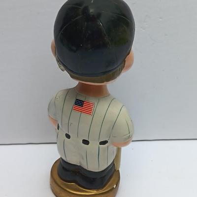 Colorado Rockies Bobble head with CR Pin and Larry Walker #33 collectible card