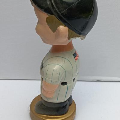 Colorado Rockies Bobble head with CR Pin and Larry Walker #33 collectible card