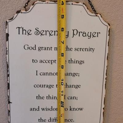 Hanging Metal Serenity Prayer Deco