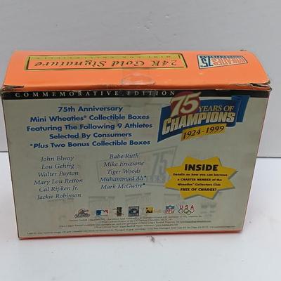Wheaties Commemorative edition 24kt gold signature mini box collection John Elway Denver Bronco's