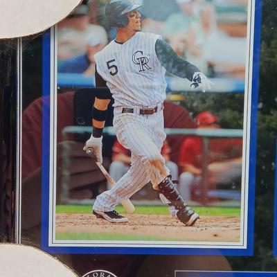 Framed Carlos Gonzalez and Troy Tulowitzki 2010 Louisville Slugger Award winners 2010 Rawlings gold glove winners