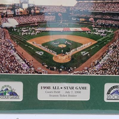 Coors Field Denver, Colorado Rockies 1998 All-star game season ticket holder stadium picture