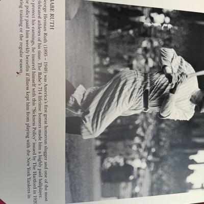 Babe Ruth :The Hartford Life Insurance Policy Application 8x10 Photo-Replica