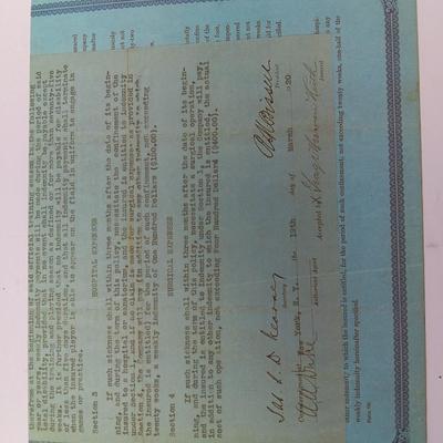 Babe Ruth :The Hartford Life Insurance Policy Application 8x10 Photo-Replica