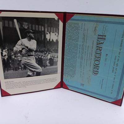 Babe Ruth :The Hartford Life Insurance Policy Application 8x10 Photo-Replica