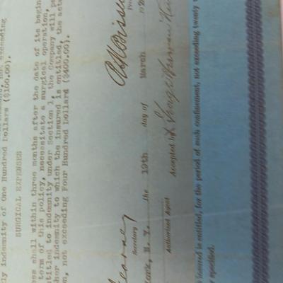 Babe Ruth :The Hartford Life Insurance Policy Application 8x10 Photo-Replica