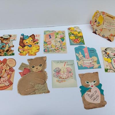 Vintage 1ST birthday boy greeting cards - Fairbanks - Hallmark - Rust Caft and more