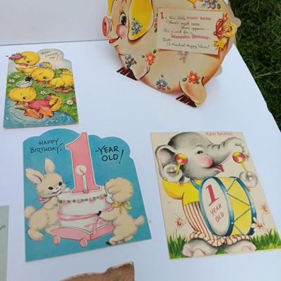 Vintage 1ST birthday boy greeting cards - Fairbanks - Hallmark - Rust Caft and more