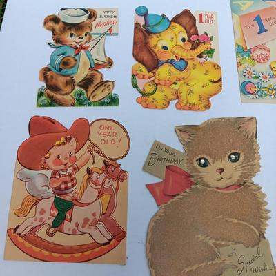 Vintage 1ST birthday boy greeting cards - Fairbanks - Hallmark - Rust Caft and more
