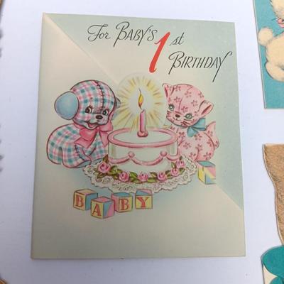 Vintage 1ST birthday boy greeting cards - Fairbanks - Hallmark - Rust Caft and more