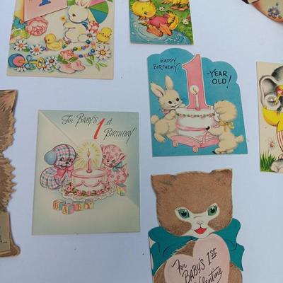 Vintage 1ST birthday boy greeting cards - Fairbanks - Hallmark - Rust Caft and more
