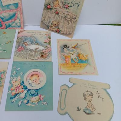 Vintage Congratulations baby boy cards