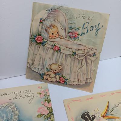 Vintage Congratulations baby boy cards
