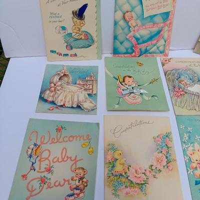 Vintage Congratulations baby boy cards