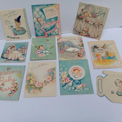 Vintage Congratulations baby boy cards
