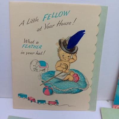 Vintage Congratulations baby boy cards