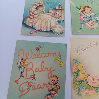 Vintage Congratulations baby boy cards