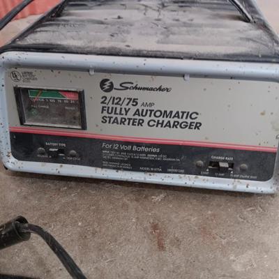Schumacher 2/12/75 amp fully automatic starter charger for 12 volt batteries