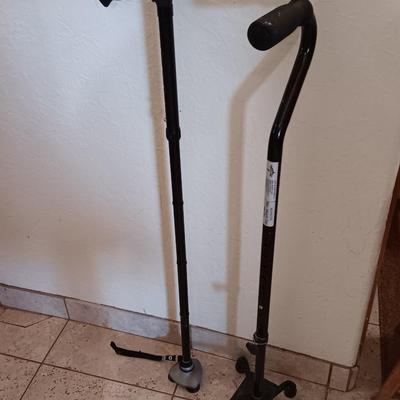 Two nice mobility canes big footed