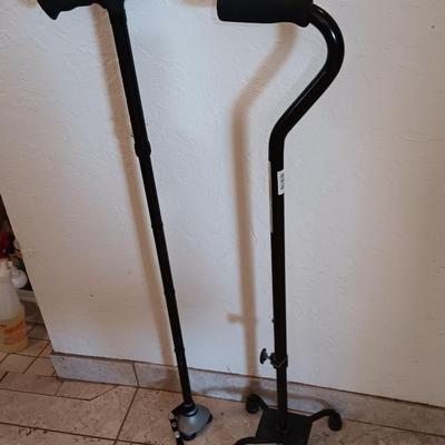 Two nice mobility canes big footed