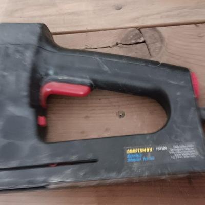 Black and Decker jig saw and a craftsman electric stapler