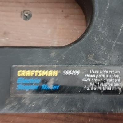 Black and Decker jig saw and a craftsman electric stapler