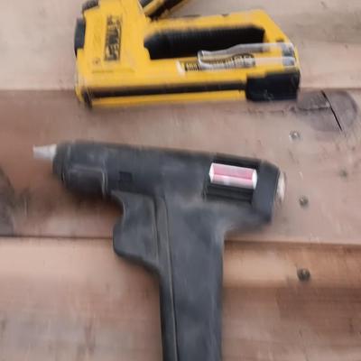 Dewalt stapler and a glue gun