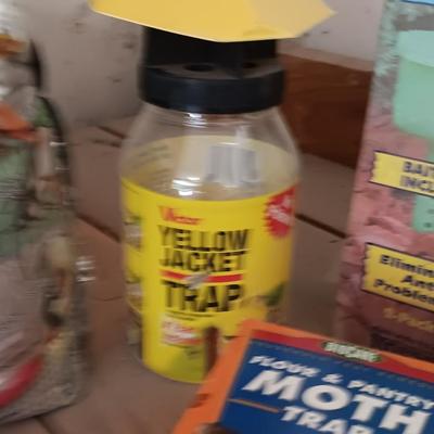 Bug repellant items, Complete insect killer, Moth killer, Ant killer and a yellow jacket trap