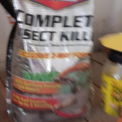 Bug repellant items, Complete insect killer, Moth killer, Ant killer and a yellow jacket trap