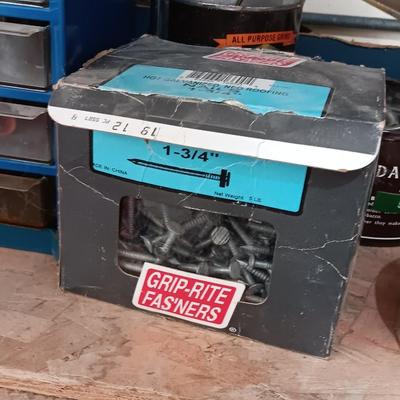 Assortment of hardware with a hardware organizer