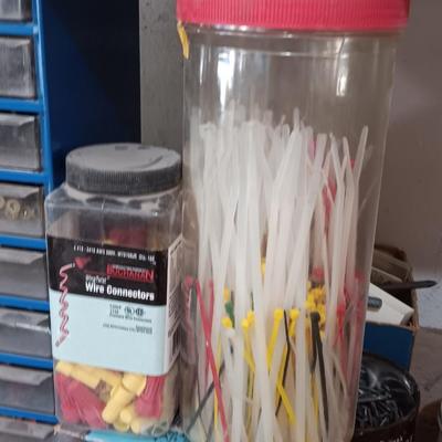 Assortment of hardware with a hardware organizer