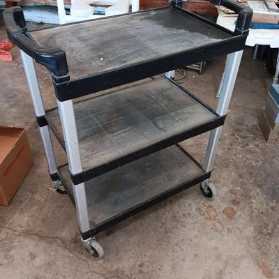 Continental Mfg. Food service three shelved cart with dual handles