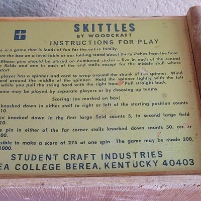 Vintage Skittles Wood Game