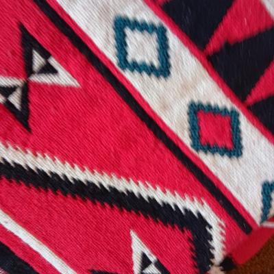 Two throw blankets - native design and down lap blanket