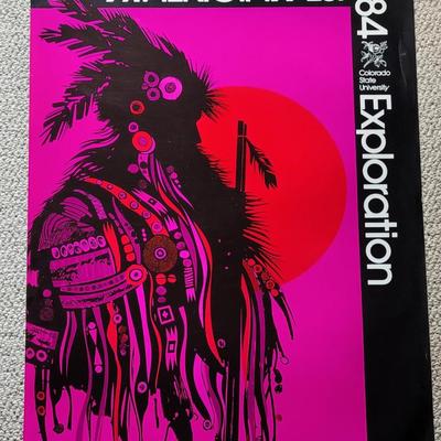 Vintage 1984 Bob Coonts 'Exploration' Exhibition Poster