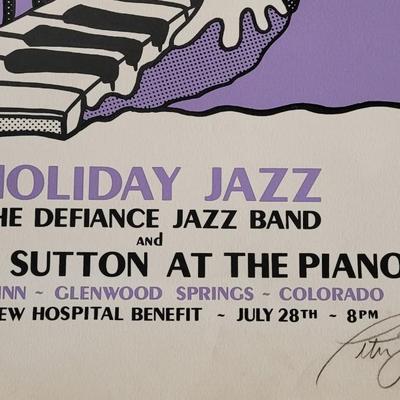 Vintage 'Holiday Jazz' SIGNED Poster