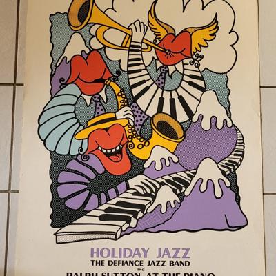 Vintage 'Holiday Jazz' SIGNED Poster